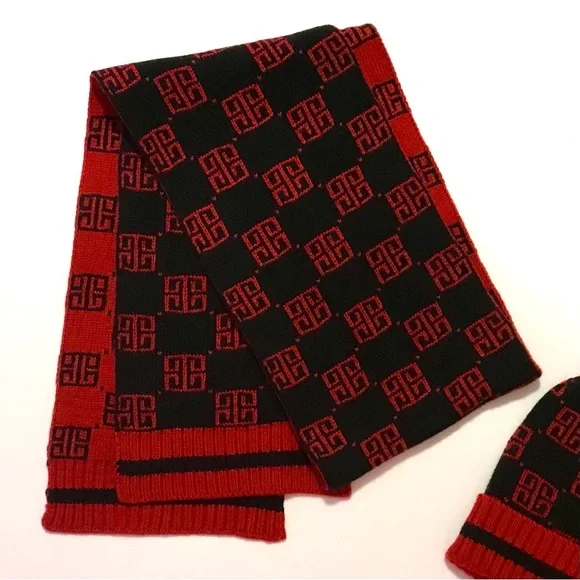 Linea Uomo Printed Scarf and Hat Set NWT - Picture 4 of 8